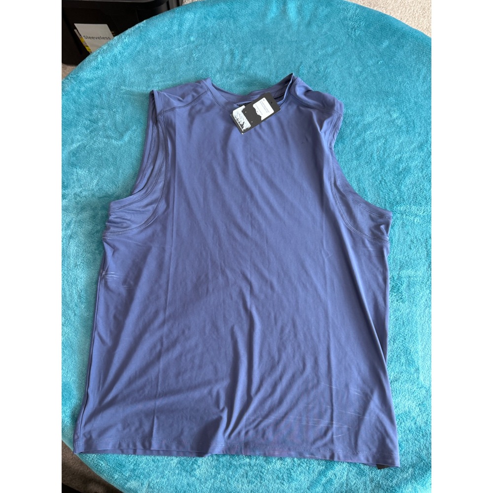 Peloton Essentials Jersey Muscle Tank 27B Mens Medium Blue Sleeveless MT00494